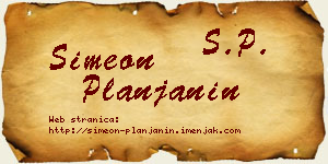 Simeon Planjanin vizit kartica